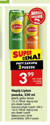 Napój Lipton Ice Tea Peach promocja w Twój Market