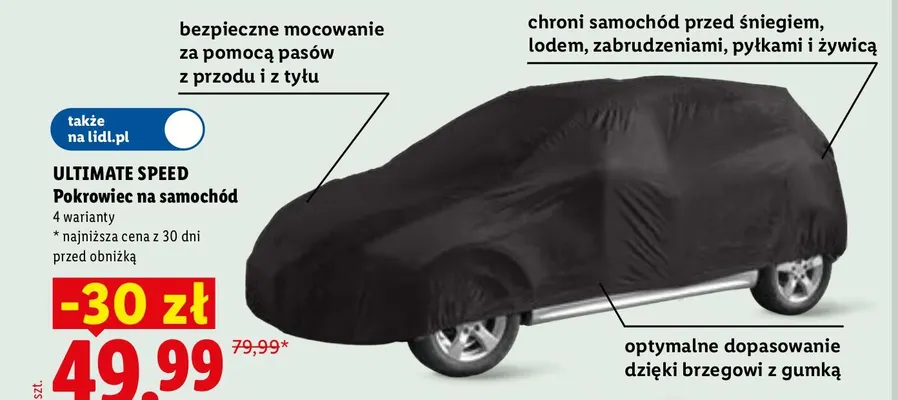 Pokrowiec na samochód Ultimate Speed promocja w Lidl