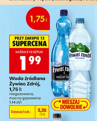 Woda źródlana niegazowana Żywiec Zdrój promocja w Biedronka