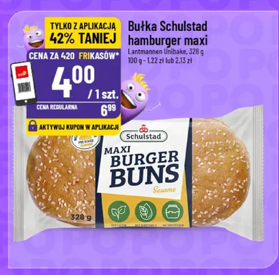 Bułka hamburger maxi promocja w POLOmarket