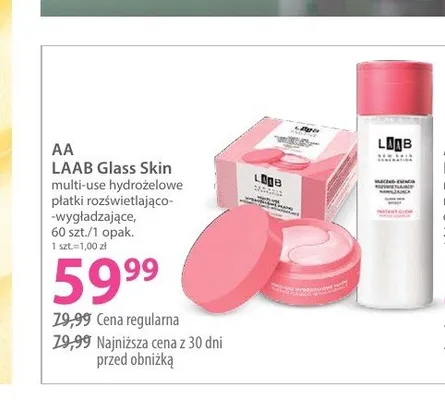 Płatki hydrożelowe do twarzy AA LAAB Glass Skin promocja w Hebe