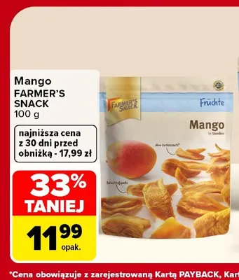 Mango suszone Farmer's Snack promocja w Carrefour Market