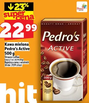 Kawa mielona Pedro's Active 500g promocja w TOPAZ