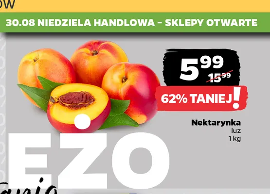 Nektarynki promocja w Netto