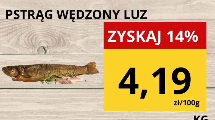 Pstrąg wędzony luz promocja w Supeco