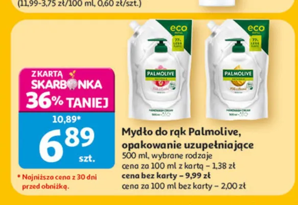 Mydło do rąk Palmolive opakowanie uzupełniające promocja w Auchan
