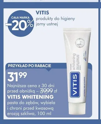 Pasta do zębów VITIS WHITENING promocja w Super-Pharm