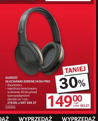 Słuchawki AUDEEO Serene Hush Pro promocja w Selgros