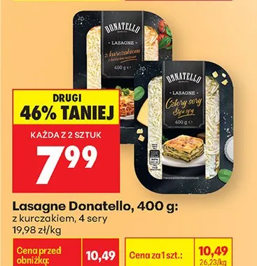 Lasagne Donatello z kurczakiem promocja w Biedronka