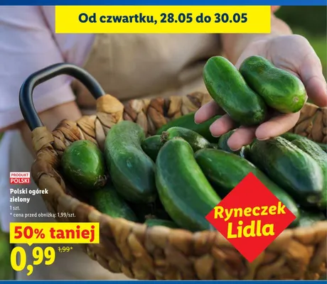 Polski ogórek zielony promocja w Lidl