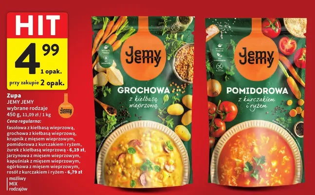 Zupa Jemy Jemy pomidorowa z kurczakiem i ryżem promocja w Intermarche