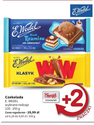 Czekolada E.Wedel smak tiramisu promocja w Intermarche
