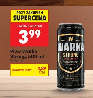 Piwo Strong promocja w Biedronka