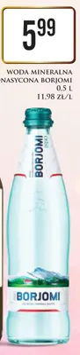Woda mineralna wysokonasycona Borjomi promocja w Dino