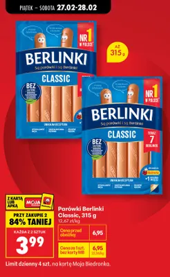 Parówki Classic promocja w Biedronka