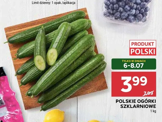 Ogórki szklarniowe polskie promocja w Stokrotka