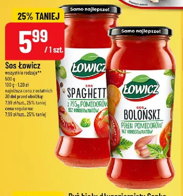 Sos boloński Łowicz promocja w POLOmarket