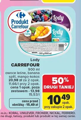 Lody Carrefour owoce leśne promocja w Carrefour Market