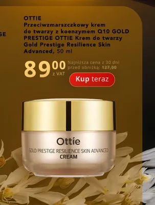 Przeciwzmarszczkowy krem do twarzy z koenzymem Q10 Ottie Gold Prestige Resilience Skin Advanced promocja w Poczta Polska