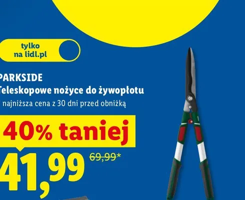 Teleskopowe nożyce do żywopłotu promocja w Lidl