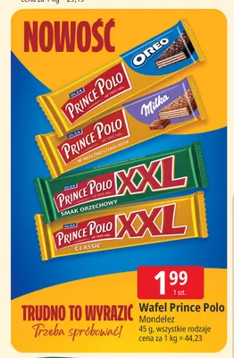 Wafel Prince Polo XXL Classic promocja w Leclerc