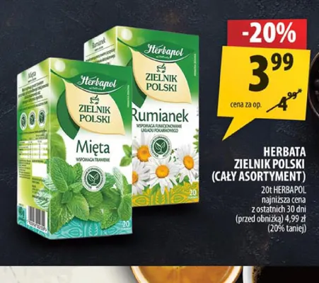 Herbata Zielnik Polski Herbapol promocja w Arhelan