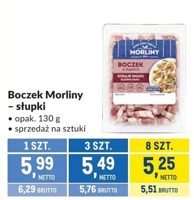 Boczek Morliny słupki promocja w Makro