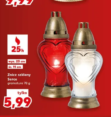 Znicz szklany s-274 promocja w Kaufland