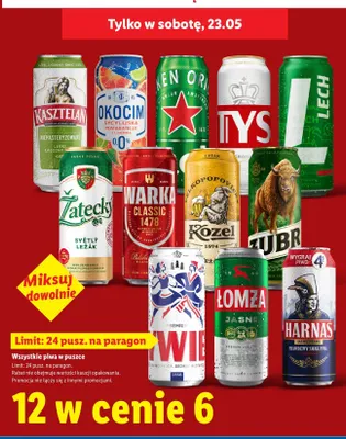 Piwa w puszce promocja w Lidl