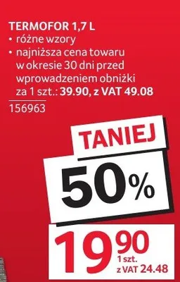 Termofor 1.7 L różne wzory promocja w Selgros