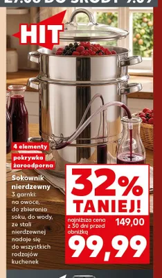 Sokownik nierdzewny promocja w Kaufland