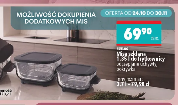Misa szklana 3,7 l do frytkownicy Huslog promocja w Biedronka Home