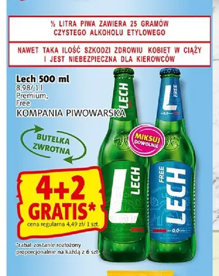 Piwo bezalkoholowe Lech Free promocja w Prim Market