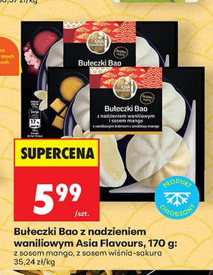 Bułeczki Bao z nadzieniem waniliowym i sosem mango Asia Flavours promocja w Biedronka