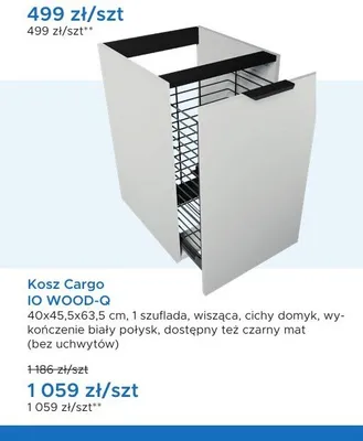 Kosz Cargo IO WOOD-Q promocja w Blu Salony Łazienek