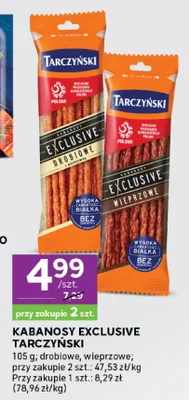 Kabanosy Exclusive drobiowe Tarczyński promocja w Stokrotka