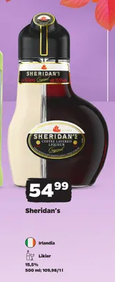 Likier Sheridan's promocja w Netto