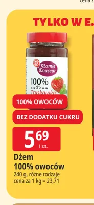 Dżem owoców Mamie Douceur 100% promocja w Leclerc