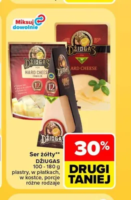 Ser żółty Džiugas promocja w Carrefour