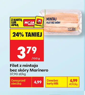 Filet z mintaja bez skóry Marinero promocja w Biedronka