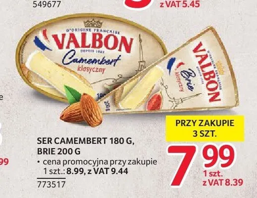 Ser Camembert Valbon promocja w Selgros