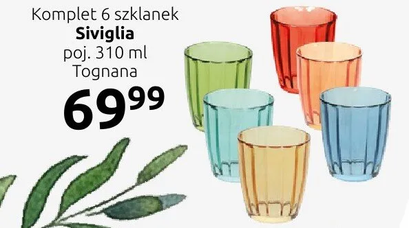 Komplet szklanek Siviglia Tognana promocja w Black Red White