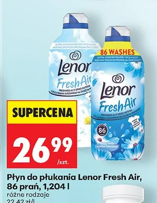Płyn do płukania Lenor Fresh Air 86 prań promocja w Biedronka