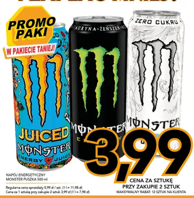 Napój energetyczny Monster Energy promocja w Kupiec