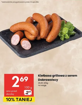 Kiełbasa grillowa z serem promocja w Delikatesy Centrum