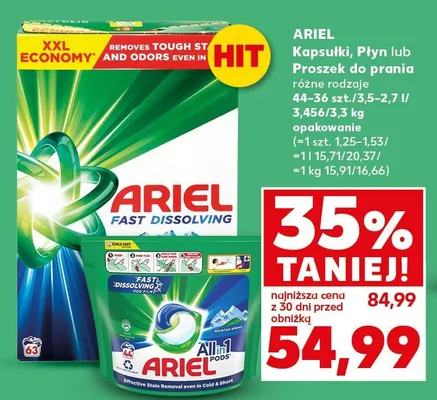 Kapsułki, płyn lub proszek do prania różne rodzaje promocja w Kaufland