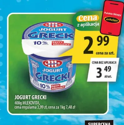 Jogurt grecki Mlekovita promocja w Arhelan
