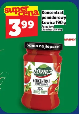 Koncentrat pomidorowy Łowicz promocja w TOPAZ