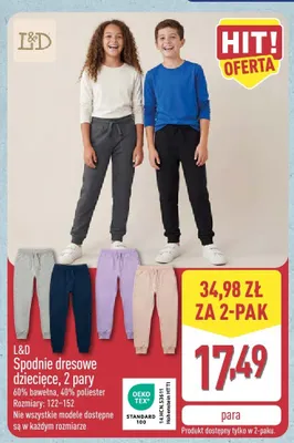 Spodnie dres dziecięce promocja w Aldi
