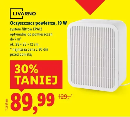 Oczyszczacz powietrza 19 W promocja w Lidl